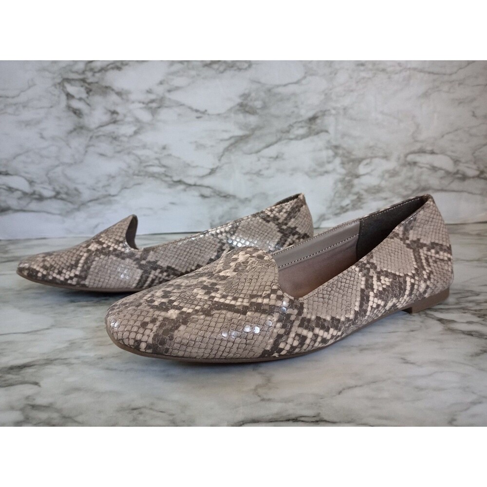 ANA Lightweight Faux Snake Print Slip-On Flats Shoes Size 6.5